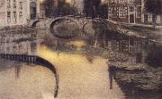 Fernand Khnopff Memory of Bruges,The Entrance of the Beguinage china oil painting reproduction